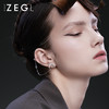 ZENGLIU月亮链条耳钉耳骨夹一体星星耳环女冷淡风气质925银针耳饰 商品缩略图3