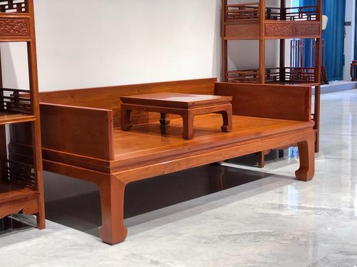 红桥红  家具严选  缅甸花梨（大果紫檀）  【210 直腿三围板 罗汉床两件套】 商品图3