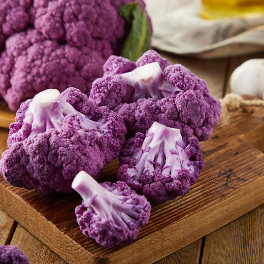 万禾农业上海崇明有机紫花菜紫色花椰菜500g