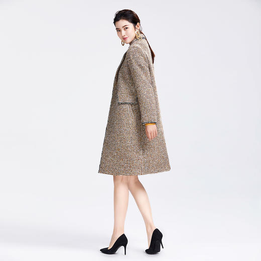 SAINT L’UCK/圣媛女装新中长款毛呢香风合体大衣SA420D51 商品图3