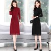 LY96836新款加绒加厚配大衣的内搭打底针织毛衣裙 商品缩略图1