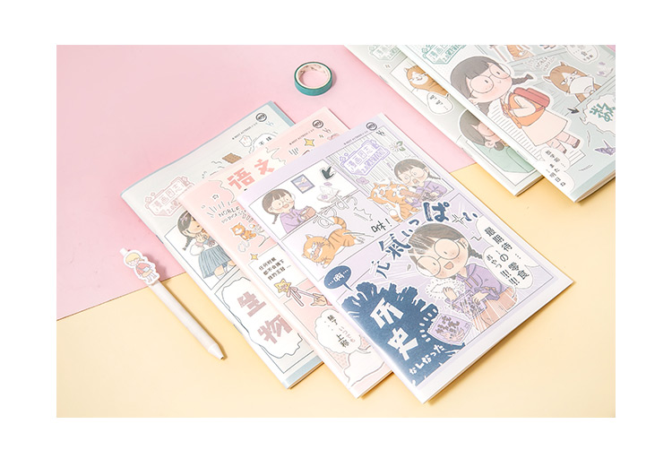 三年二班麻球漫画图志笔记本子小学生可爱科目本课堂作业本横线