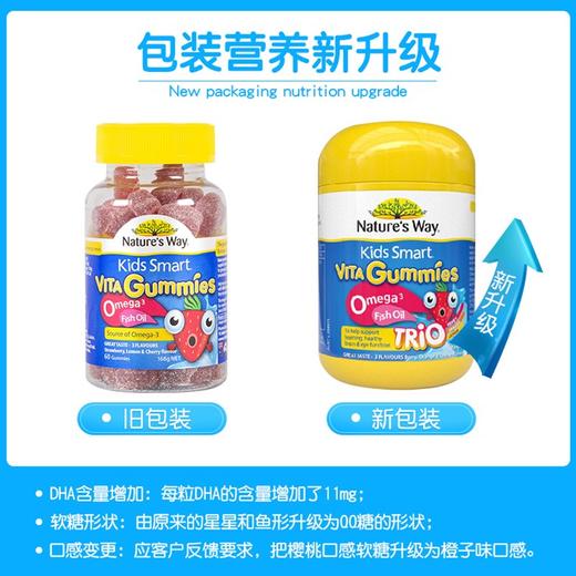 【直邮】Nature‘s way佳思敏儿童鱼油 很好吃的咀嚼软糖 60粒【 0.22KG】 商品图1