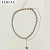 EURLAN.  闺蜜B系列 半双层时尚五角星项链 秋冬毛衣链/锁骨链 商品缩略图2