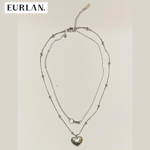EURLAN.  闺蜜B系列 双层时尚爱心项链 秋冬毛衣链/锁骨链 商品图2