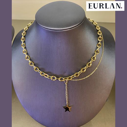 EURLAN.  闺蜜B系列 半双层时尚五角星项链 秋冬毛衣链/锁骨链 商品图4