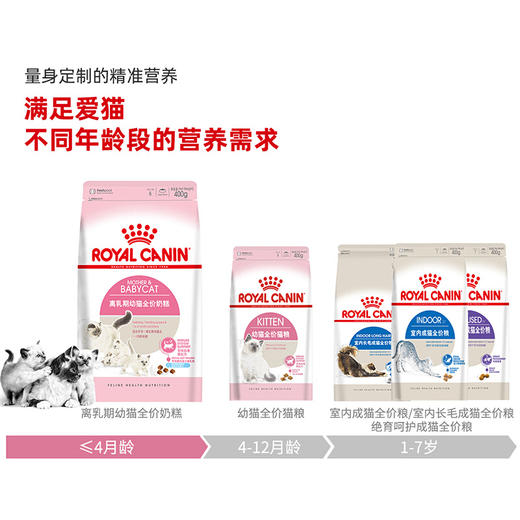 皇家猫粮幼猫奶糕猫粮 BK34 1-4月孕猫奶猫离乳期必备 商品图3