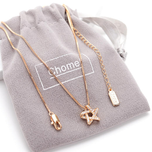 Chomel小五角星纯银项链女锁骨链百搭简约时尚七夕情人节 商品图3