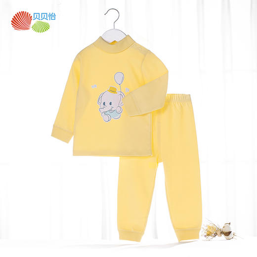 贝贝怡男女宝宝高领内衣套装家居服 商品图11