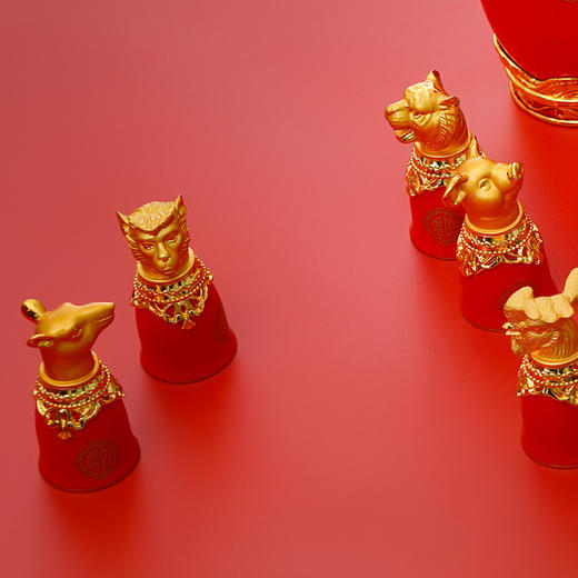 罗比罗丹十二生肖陶瓷摇酒器套装（中国红） 商品图3