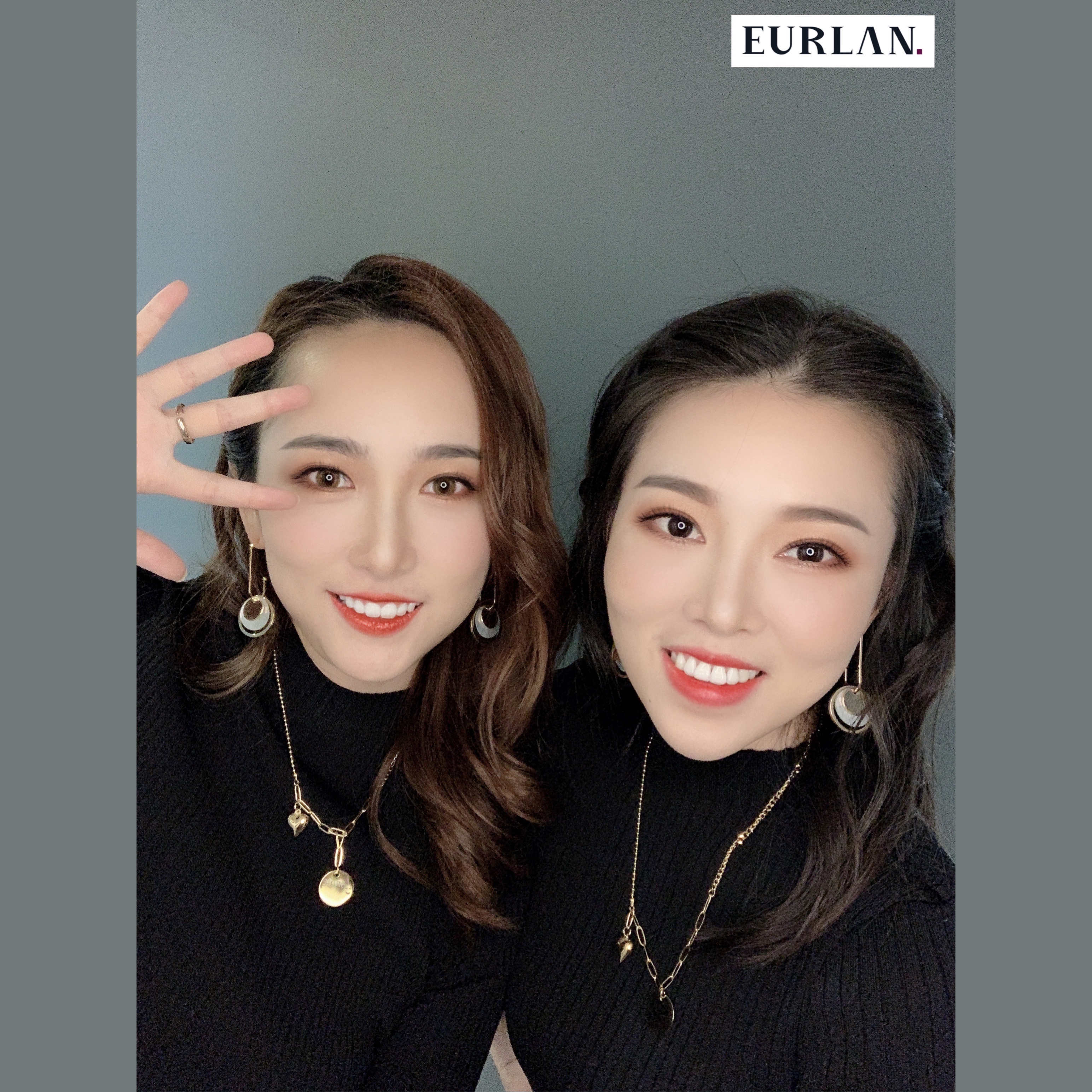 EURLAN.  闺蜜B系列 时尚爱心项链 秋冬毛衣链/锁骨链