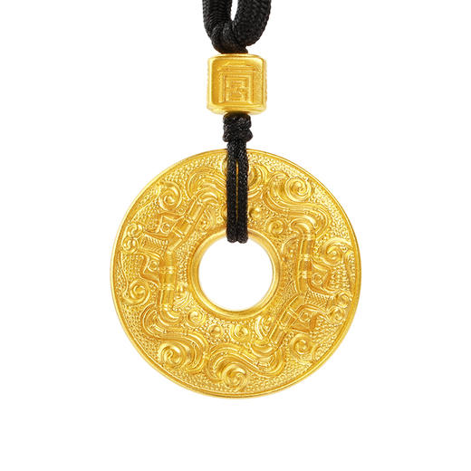 宫匠造办 十朝十美平安扣 汉·守护平安黄金吊坠 商品图3