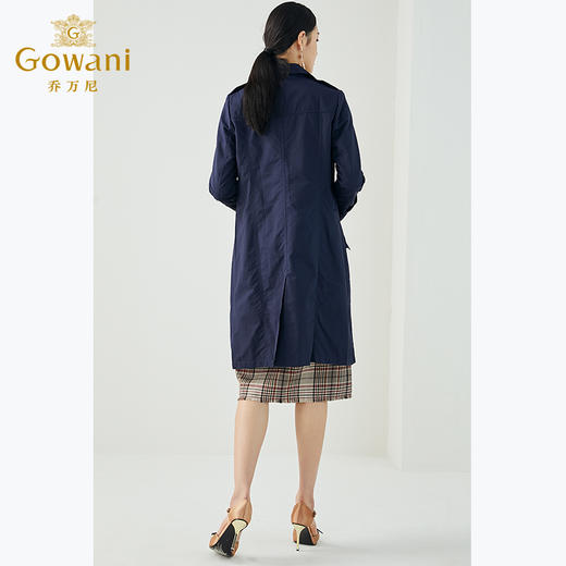 乔万尼风衣女中长款春季 简约修身端庄大气过膝外套韩版厚EB3A256 商品图3