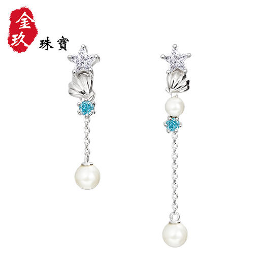 星星贝珠AB款银S925耳坠 商品图0