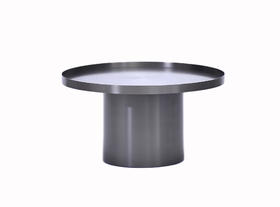 Rivent 拉丝镀金黑茶几