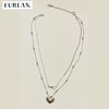 EURLAN.  闺蜜B系列 双层时尚爱心项链 秋冬毛衣链/锁骨链 商品缩略图3