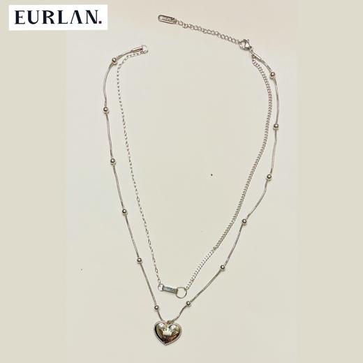 EURLAN.  闺蜜B系列 双层时尚爱心项链 秋冬毛衣链/锁骨链 商品图3