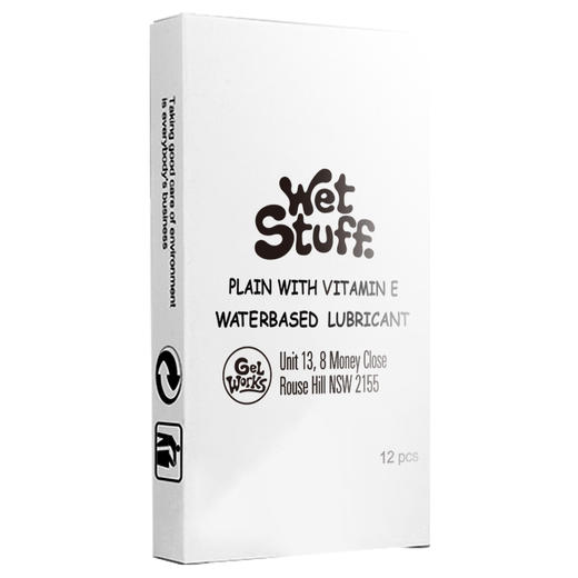 澳洲进口Wet Stuff盒装袋装润滑剂便携装人体女用阴道油夫妻房事情趣12片 商品图4