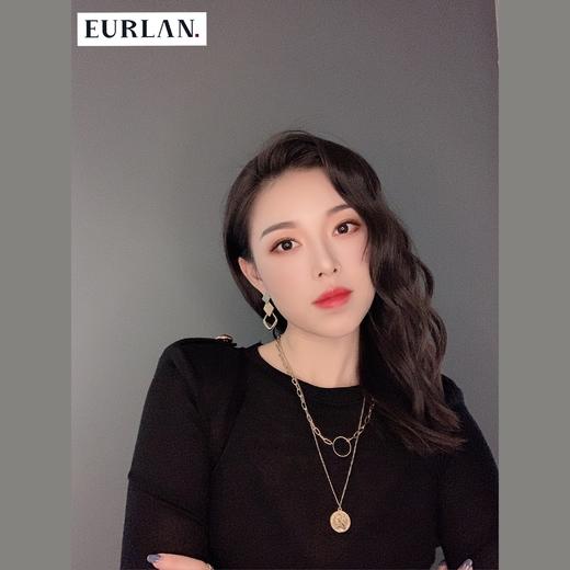 EURLAN.  闺蜜B系列 双层圆币时尚项链 秋冬毛衣链 商品图11