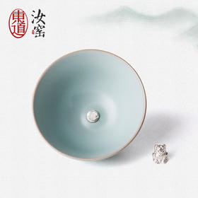 东道汝窑｜旺旺主人杯（银单杯·天青）
