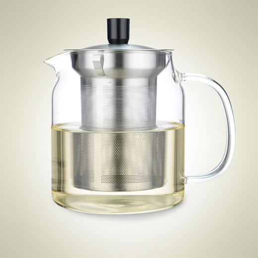 明尊耐热玻璃不锈钢内胆过滤花茶壶冲茶泡茶器 商品图1