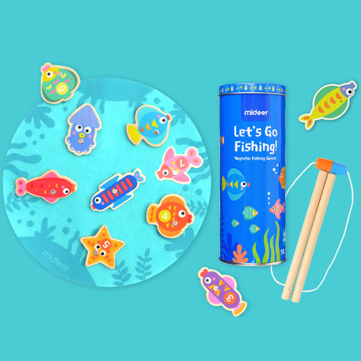 T MIDEER儿童木质磁性钓鱼玩具 商品图2