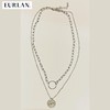 EURLAN.  闺蜜B系列 双层圆币时尚项链 秋冬毛衣链 商品缩略图1