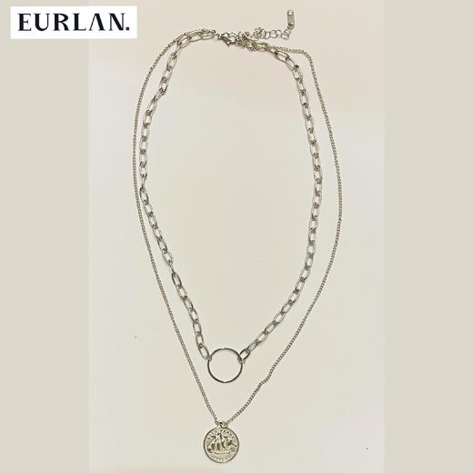 EURLAN.  闺蜜B系列 双层圆币时尚项链 秋冬毛衣链 商品图1