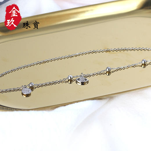 你是我的眼 银S925镶嵌脚链 商品图1