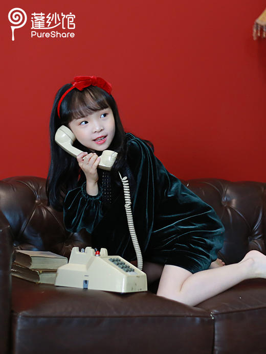 pureshare 女童连衣裙新款秋冬裙圣诞冬礼服可爱气质-许愿小精灵 商品图1