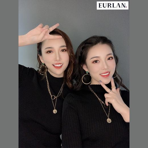 EURLAN.  闺蜜B系列 双层圆币时尚项链 秋冬毛衣链 商品图6