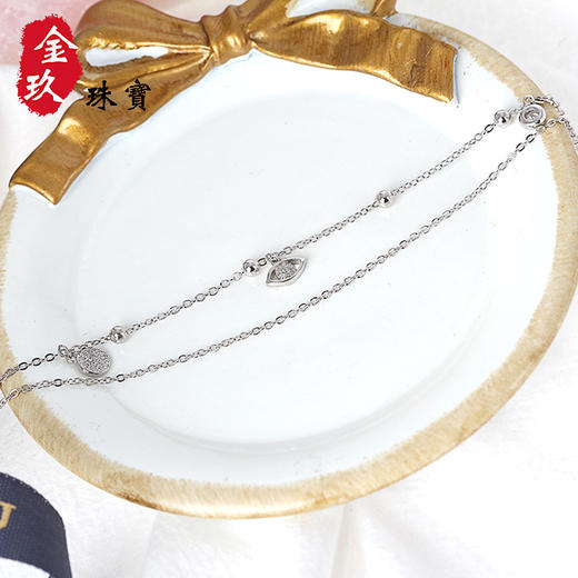 你是我的眼 银S925镶嵌脚链 商品图4