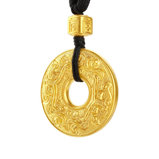 宫匠造办 十朝十美平安扣 汉·守护平安黄金吊坠 商品图4