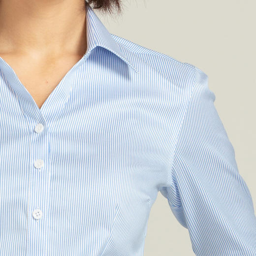 【棉涤混纺】罗蒙衬衫女长袖春夏正装商务通勤职业装工作V领衬衣女 商品图6