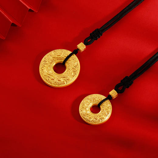 宫匠造办 十朝十美平安扣 汉·守护平安黄金吊坠 商品图6