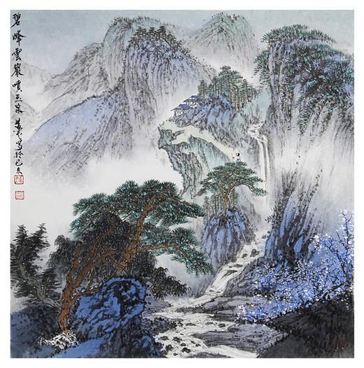 黄 戈 -真迹-山水画《千林红叶同春赏》 书房 客厅 办公室 商品图0