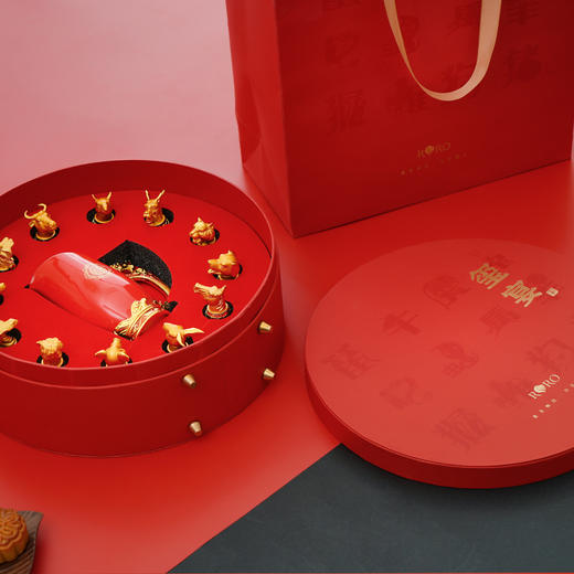 罗比罗丹十二生肖陶瓷摇酒器套装（中国红） 商品图6