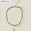 EURLAN.  闺蜜B系列 半双层时尚五角星项链 秋冬毛衣链/锁骨链 商品缩略图3