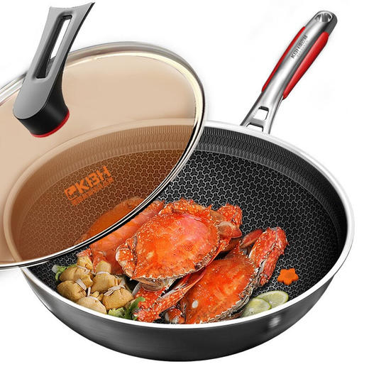 康巴赫四代不锈钢炒锅32cmJQR 商品图6