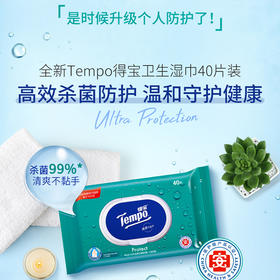 KJ Tempo得宝消毒除菌卫生清洁湿巾12片/包