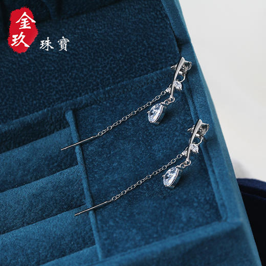 树枝银S925长耳饰 商品图1