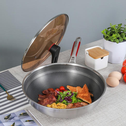 康巴赫四代不锈钢炒锅32cmJQR 商品图1