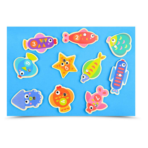 T MIDEER儿童木质磁性钓鱼玩具 商品图1