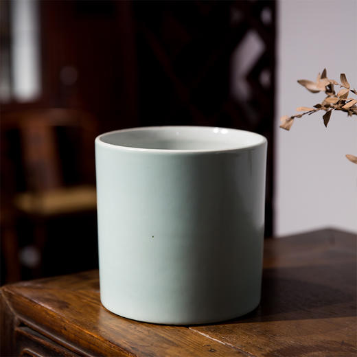 清代  影青釉大笔筒 商品图3