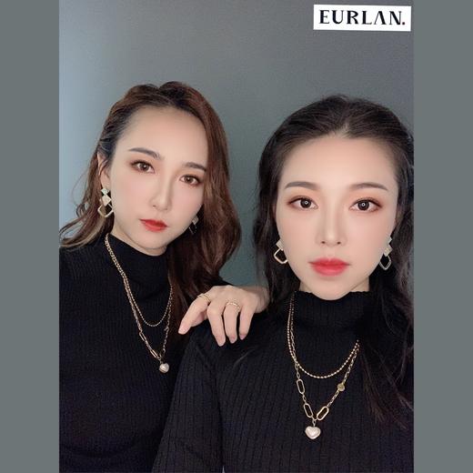 EURLAN.  闺蜜B系列 时尚双层爱心项链 秋冬毛衣链 商品图9