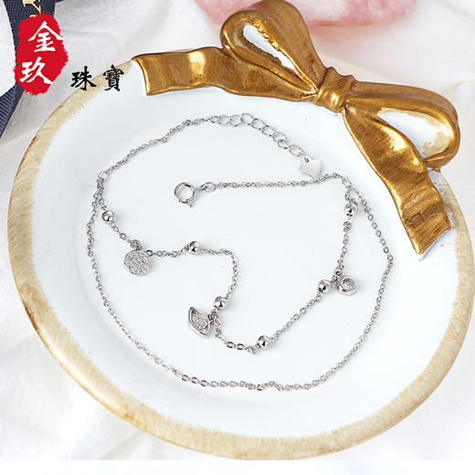 你是我的眼 银S925镶嵌脚链 商品图2