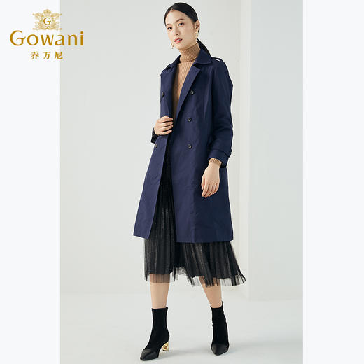 乔万尼风衣女中长款春季 简约修身端庄大气过膝外套韩版厚EB3A256 商品图1