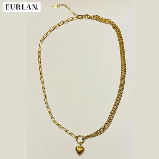 EURLAN.  闺蜜B系列 半双层时尚爱心项链 秋冬毛衣链 商品图4