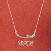 Chomel微笑蝴蝶结纯银项链女锁骨链百搭简约时尚七夕情人节 商品缩略图4