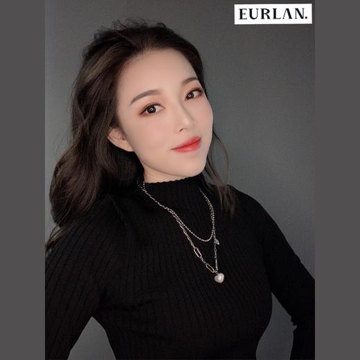 EURLAN.  闺蜜B系列 时尚双层爱心项链 秋冬毛衣链 商品图4